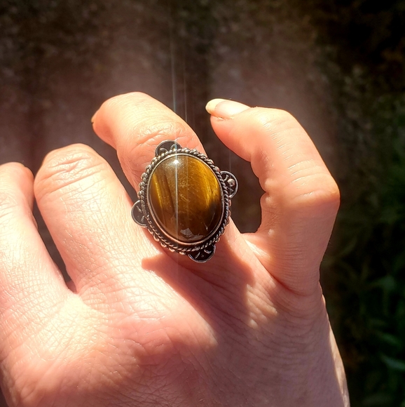 New Tiger Eye 925 Silver Ring. - Picture 15 of 16